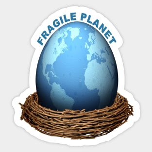 Fragile Planet Egg Sticker